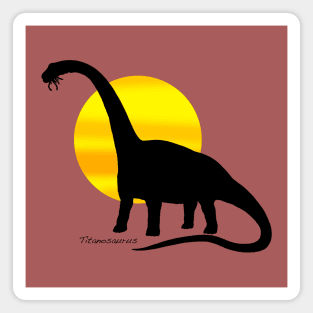 Titanosaurus Silhouette with Sun Magnet